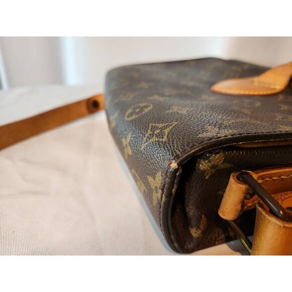 Louis Vuitton Monogram Cartouchiere MM Crossbody Bag Vintage Vachetta Leather - Picture 8 of 15